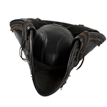 Deluxe Leather Pirate Hat in Black