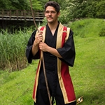 Jinbaori Samurai Overcoat - Emperor Red/Gold