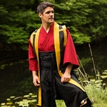 Jinbaori Samurai Overcoat - Black/Gold
