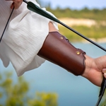 Archery Bracer - Brown/Dark Brown Leather