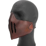 Leather Mempo Mask Brown