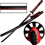 Samurai Warrior Carbon Steel Black Blade Katana Sword