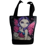 Fairy with Winged Ferret Tote