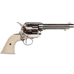 Old West Peacemaker Replica Nickel Finish, Ivory Grips 1873 Non-Firing