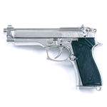 Replica M92 Beretta Automatic Pistol Nickel Non Firing FD1254