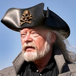 Pirate Skull N Crossbones Leather Tricorn Hat