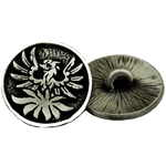Pewter Phoenix Button 1 inch 107.0667