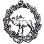 Christmas Wreath with Elk Ornament