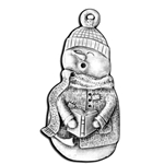 Caroling Snowman Christmas Ornament