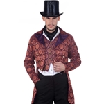 Gentleman's Purple Brocade Tailcoat Plus Size C1280