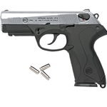 Bruni P4 Italian Semi Automatic Blank Firing Gun Nickel 8mm 24-38445