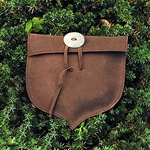 Leather Acorn Shaped Pouch 26-200298