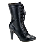 Tesla Victorian Steampunk Boots - Black - Size 10