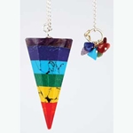 Multi Layer 7 Chakra Gemstone Pendulum