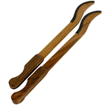 Dulcimer Hammers Plain Walnut - Pair - Leather Pads