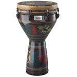 Remo Djembe African Drum Standard Key, 14" x 25", Adinkra 47-DJ-0014-24