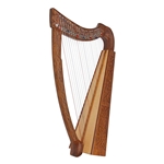 Roosebeck Heather Harp 22-String Chelby Levers, Celtic Knotwork