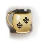 Fleur de Lis Stoneware Drinking Mug 51-4687B