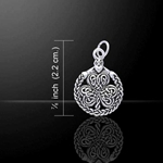Celtic Shamrock & Irish Claddagh Silver Charm 52-TC1082