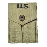 U.S. WWII .45 cal Double Mag Pouch OD 1943 Repro