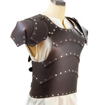 Baudouin Leather Breastplate and Pauldron Set - Brown