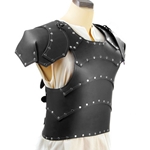 Baudouin Leather Breastplate and Pauldron Set - Black