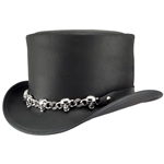 El Dorado Top Hat 5 Skull Band - Black