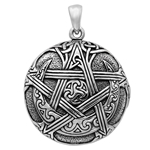 Moon Pentacle Aromatherapy Locket - Sterling Silver