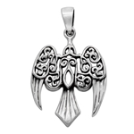 Morrigan Raven Pendant - Small - Sterling Silver