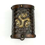 Celtic Leather Cuff with Large Triskele - AH5532