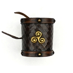 Celtic Leather Cuff with Triskele - AH5534
