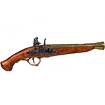 Colonial Early 18th Century Brass Trim German Flintlock - Non-Firing Replica