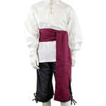 Large Cotton Canvas Pirate Sash - Burgundy