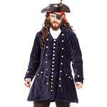 Navy Velvet Pirate's Coat