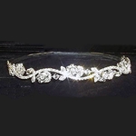Crystal Bead Flower Tiara RJ12019