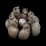 Circle of Cats Candle Lamp