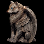 Spirit Wolf Candlelamp with Stone Finish