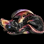 Mother Dragon Sculpture Black Gold 501-BG