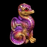 Baby Dragon Statue in Violet Flame
