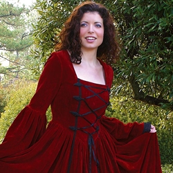 Scarlet Dream Velvet Renaissance Gown 100608