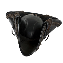 Deluxe Leather Pirate Hat in Black