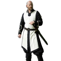 Medieval Tabard Off White - Black Trim