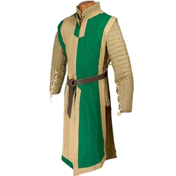 Medieval Tabard Green and Tan