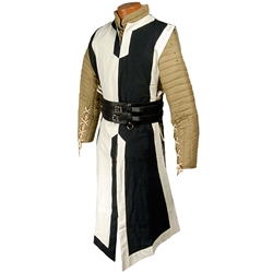 Medieval Tabard Black and Off White