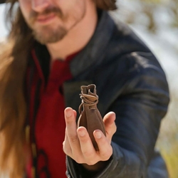 Simple Suede Drawstring Coin Pouch – Ox Brown Medieval Belt Pouch