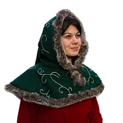 Elven LARP Hood - Green