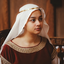 Medieval Oval Veil - Natural