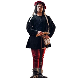 Velvet Medieval Doublet – Cotton Velvet Renaissance & LARP Outer Garment