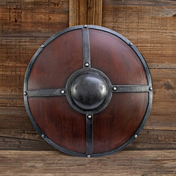 Ironshod Shield - Wood - 23 inches - LARP latex