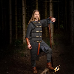 Celtic Lamellar Armor - Black Suede